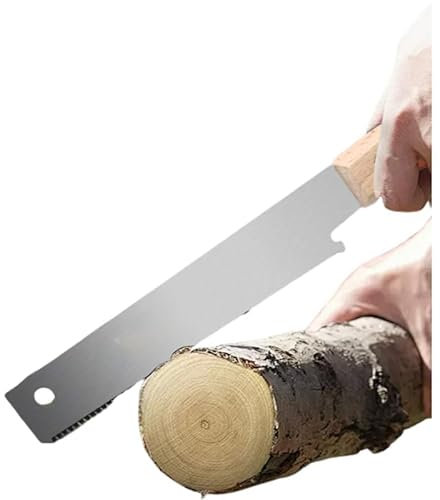 Portable Japanese Pull Saw 6 Inch- Flush Cut with Three-Sided Cutting Edges, SK-5 Steel Double-Sided Sharp Blade (11/17TPI), Perfect for Wood Cutting, ICarpenters