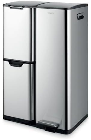 Tower T838024SS Pedal Bin, Steel, Silver