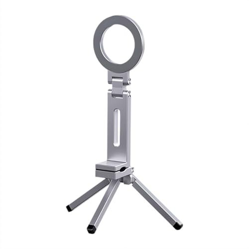 Magnetic Pocket Phone Tripod Foldable Compatible with Magsafe, Upgrade Mini Cell Phone Tripod Mount Handle Smartphone Desk Stand Travel All in One
