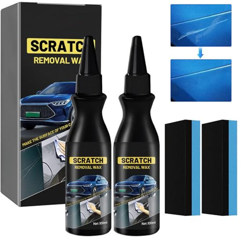 2Pcs Autopolitur Kratzer Entfernen, Schneller Kratzerentferner für Autos, Tiefen Kratzer Reparatur Creme, Effektive Entfernung von Kratzern & Lackschäden (E)