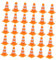 Kisangel 30 Stück Mini Verkehrszeichen Teiliges aus Orangefarbenen Verkehrskegeln und Schildern Verkehrserziehung bei Kindern für Spielerisches Lernen und Eltern Interaktion
