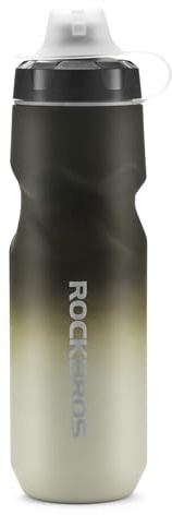 ROCKBROS Trinkflasche Auslaufsicher, Wasserflasche 600ml 750ml BPA-frei | Fahrradflasche Einhandöffnung Sichere Verriegelung, für Radfahren, Gym, Arbeit, Schule