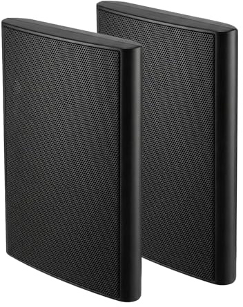 STUDIOFINIX Ultra Slim 5.25 Inch 240W Wall Mount Speakers, 8 Ohm Passive Home Theater Indoor Speakers for Bedroom, Kitchen, Living Room,Black(Pair)
