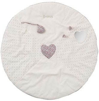 ENVIE DE FRAISE Tapis D'Éveil en Gaze De Coton Détails en Tissu Rose pâle TU