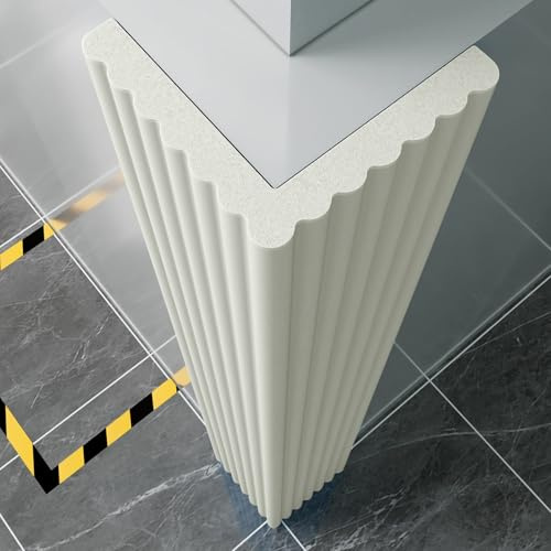 Mousse Protection Garage Mur pour Portiere Voiture - 60x200cm Protege Porte de Voiture Autocollante Antichoc pour Murale Garage Colonne Coins D’Angles Parking(Beige)