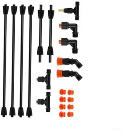4-Düsen-Sprayer Galgenstab, 74,8 Zoll verstellbare Länge, Messingarmatur für Rucksacksprüher, Gartenschlauch, große Flächenbewässerung