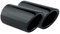 L&P A291 2 Auspuffblenden Auspuffblende Schwarz Chrom Edelstahl poliert Plug&Play Endrohrblenden Endrohrblende Auspuff Blende für 60mm Endrohre