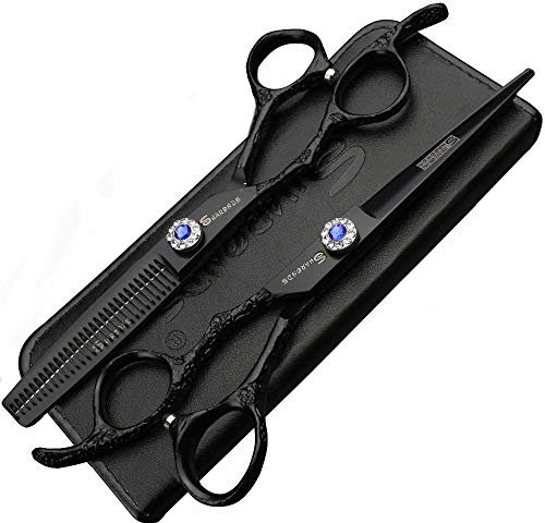 6 Zoll linke Hand Friseur, Japan professionelle Haar Schere, Schere, Friseurschere, Friseur dünnen Schere, mehrfarbige optionale (6-Zoll 2-teiliges Set)