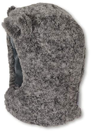 Sterntaler Schalmütze für Jungen aus Fellimitat mit abstehenden Bären-Öhrchen, Alter: 9-12 Monate, Größe: 47, Grau