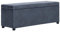 vidaXL Bank mit Staufach Sitzbank Sitzhocker Sitztruhe Flurbank Truhenbank Aufbewahrungsbox Truhe Spielzeugkiste Polsterbank 116cm Grau Wildleder-Optik