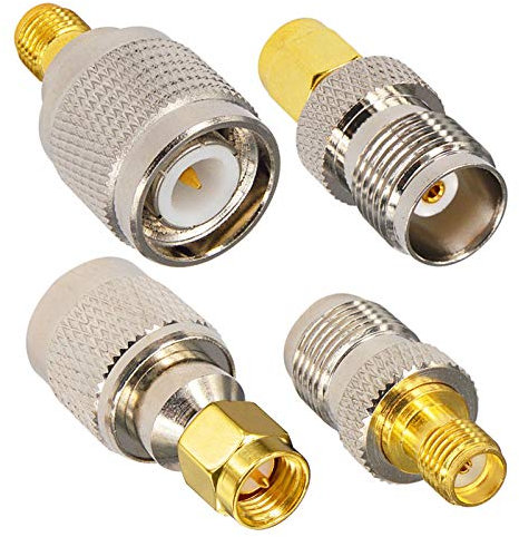 YILIANDUO 4 Stücke 4G Antennenadapter Kit SMA zu TNC Männlich/Weiblich RF Koax Adapter Kit für 4G LTE Antenne Wirelesse WiFi Router Antenne WLAN LAN MEHRWEG