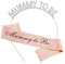 HOWAF Baby Shower Sash Party Decoration Mummy To Be Sash and Tiara, Mummy To Be Rhinestone Crown Headband Mum To Be Gifts Party Accessories for Her, White And Rose Gold