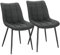 WOLTU Esszimmerstühle 2er Set, für Wohnzimmer Küche Esszimmer, Küchenstühle gepolstert mit Rückenlehne, Sitzfläche aus Stoffbezug, mit Metallbeinen, bis 150 kg belastbar, Anthrazit