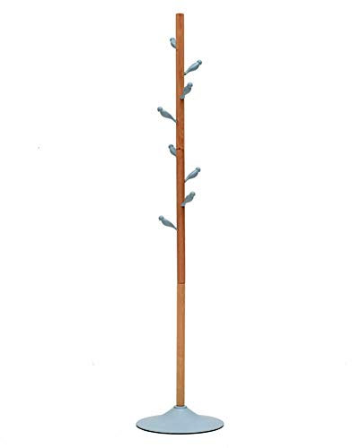 Ständer Kleiderständer Kleiderständer Hutablage Holz Buche Vogelhaken for Schlafzimmer Büro Flur Garage Freistehender Pergola Blumenständer 178 * 38 cm (Color : Blue)