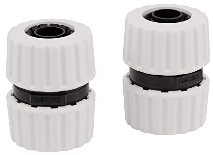 Mivos 2 x Schlauch-Reparatur für 1/2 Zoll (13 mm) Gartenschläuche - Hergestellt aus 90% Recyceltem Kunststoff - Schlauch-Kupplung 1/2 - Reparaturverbinder - Made in EU