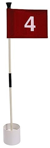 JISADER Golf Putting Green Flag and Hole Cup Golf Flag Hole Cup Set Practice Putting, Number 4