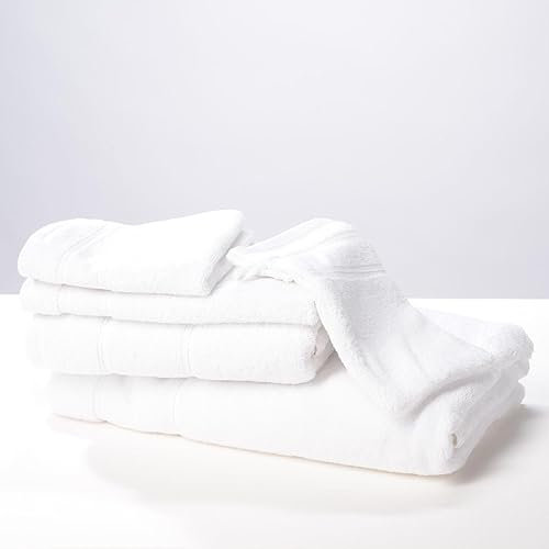 LIVING DREAMS Premium-Handtücher Luxus FROTTEE Gästetuch 30 x 50 cm weiß
