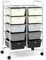 COSTWAY Rollwagen mit 10 stapelbaren Schubladen, Schubladenwagen Rollcontainer mit Metallgestell und Ablagefläche, Badrollwagen Aufbewahrungswagen für Büro, Wohnzimmer, 65,5 x 37 x 87 cm