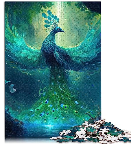 Puzzle für Erwachsene, Pfau und Phönix, 1000-teiliges Puzzle für Erwachsene, Holzpuzzle für Erwachsene und Kinder zum Lernen von Lernspielzeug. Größe: 50x75 cm