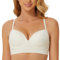 MELENECA Women's Push Up Bralettes Seamless Padded Wireless Bra with Support and Lift Off White 34AA