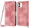 Netany Lanyard Case for iPhone 12 Mini, PU Leather Wallet Phone Case with Adjustable Crossbody Lanyard Strap, Card Holder Magnetic Flip Folio Case Cover for iPhone 12 Mini (5.4 Inches) (Pink)