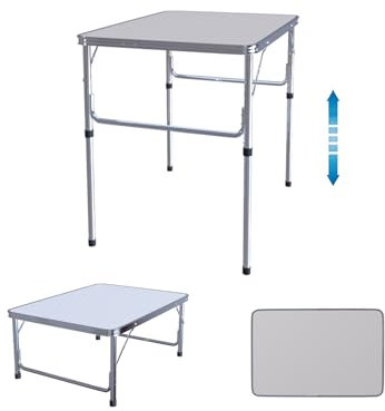 Campingtische Camping Tisch Klein Klappbar Balkontisch Aluminiumrahmen Klapptisch Camping Klapptisch Balkon Campingtisch Klappbar zum Campen im Garten Campingtisch Höhenverstellbar 75x50x33cm/70cm