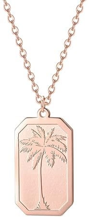 Girls accessories Palm Tree Necklace For Women, 925 Sterling Silver Palm Tree Necklace Coconut Tree Island Chain Choker, Palm Tree Necklaces For Women, Tropical Necklace, Palm Tree Pendant Holiday