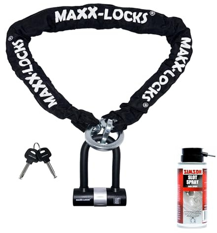 Kombi Deal - Maxxschlösser Bundle - ART 4 120cm Kettenschloss | Inklusive Schlossspray Simson 100ml