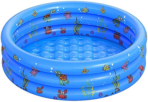 Piscine Gonflable Ronde Pataugeoire pour Intérieur et Extérieur - Bain d'eau (130 CM)
