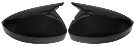 Spiegelkappen Rückspiegel Für Tiguan 2017 2018 2019 2020 2021 2022 Rückspiegel Ersetzen Links Rechts Auto Seitenspiegel Abdeckung Flügelkappe Gehäuse(Gloss Black)