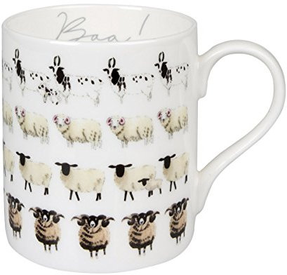 Sophie Allport - Baa! Mug, Fine Bone China, Sheep Design, Gift Box, Dishwasher Safe (Standard Size, 275ml)