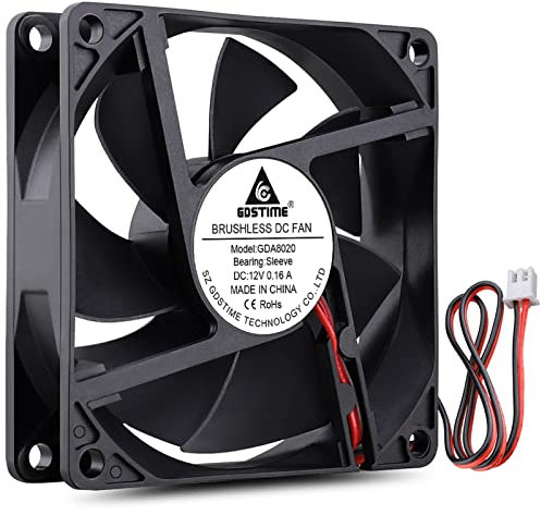 GDSTIME 80mm x 20mm 8020 12V Dc Brushless Cooling Fan Sleeve Bearing 2Pin