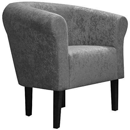 FORTISLINE Clubsessel Loungesessel Cocktailsessel Monaco 2 Mikrovelur W426_10 (Grau)