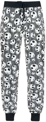The Nightmare Before Christmas L'Étrange Noël De Monsieur Jack Jack Skellington - Crâne Femme Bas de pyjama noir M 100% Coton