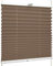 SchattenFreude Klemmfix-Plissee für Fenster | Mit Klemm-Haltern | Ohne Bohren | Cappuccino, Breite: 80cm x Höhe: 220cm