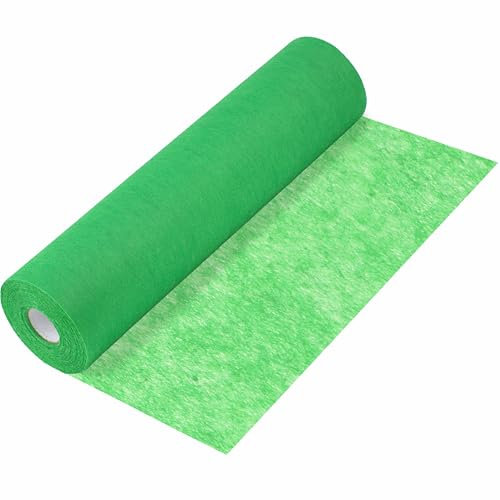 100%Mosel Vlies Tischläufer, in Fußball Grün (30 cm x 25 m), dekoratives Tischband, Bunte Tischdeko für EM Party und Kindergeburtstage
