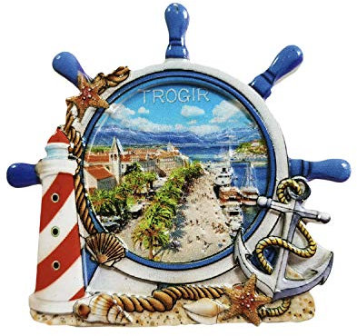 Trogir Kroatien 3D Ruder-Kühlschrankmagnet, Kunstharz, Reise-Souvenirs, handgefertigt, Heim- und Küchendekoration, Kroatien, Kühlschrankmagnet, Sammlung, Geschenk
