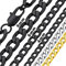 Bandmax klassische Panzerkette für Herren Damen schwarz Edelstahl 4mm breit kubanische Gliederkette Halskette 50cm Kette Jungen Modeschmuck Accessoire