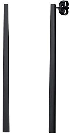FindChic Damen Bar Baumeln Ohrringe schwarz Coole Hängeohrringe Geometrie Stab Ohrschmuck mit Geschenkebox für Freundin Mama Mädchen