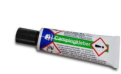 Elefant - Campingkleber - elastischer Kleber für Planen, Zelten, Schwimmbecken, Gardinen, Regenbekleidung, Taschen, usw. & Kochfest - Inhalt 30gr.