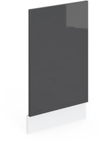Vicco Frontblende R-Line, Anthrazit Hochglanz/Weiß, 45 cm ohne Arbeitsplatte