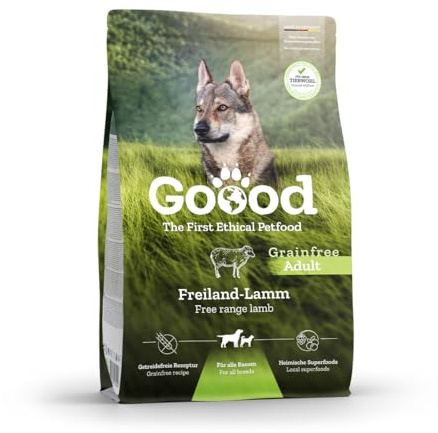 Goood Adult Freilandlamm – Trockenfutter, Hundefutter – getreidefrei, für Knochen und Gelenke, mit hochwertigen Proteinen - für alle Rassen und Größen - 10kg