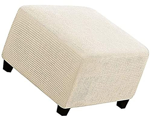 Hockerbezug Quadratisch, Bezug Für Fußhocker Fußbank Elastisch Husse Für Sofa Sitzhocker Überzug Für Rechteckiger Hocker Fußschemel Fußstütze (Color : B, Size : 1pc)
