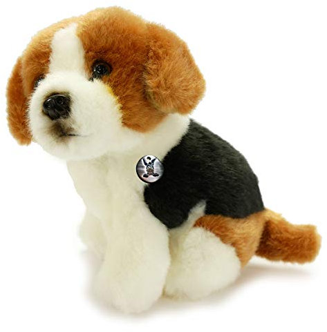 Beagle Kuscheltier Hund sitzend Plüschtier Schnuffelhund Fritz