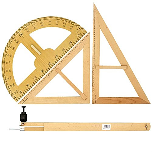 Zirkel MassivholzlehrerDreiecks-Brett-Lineal-Winker-Black Blackboard-Mehrzweck-Kompass 50cm-Dreiecklineal-Set Große Unterrichtshilfen Zirkel Schule