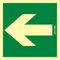 FERRETELIX Panneau lumineux PVC Flèche directionnelle classe B PVC 0,7 mm 22,5 cm x 22,5 cm homologué vert