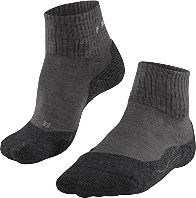 FALKE Women's TK2 Wool Short Hiking Socks Medium Cushioning Anti Blister Warm Low-Cut Breathable Quick-Drying Climate-Regulating Odour-Neutralising Functional Yarn 1 Pair