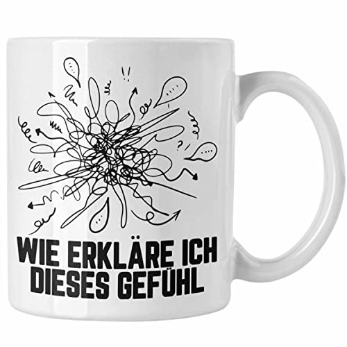 Trendation - Psychologie Tasse Geschenk Therapeut Therapeutin Psychologe Lustiger Spruch Studium Studentin (Weiß)