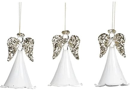 Goodwill Christbaumkugel Engel Glas Weiß 11 cm Vorteilangebot Ass Pro 3 Stück