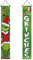 Merry Christmas Veranda-Schild, Grinch Weihnachtsdekoration, Weihnachtsbanner hängende Flagge, 30,5 x 183,9 cm Weihnachtsdekoration für Hof, Innen- und Außenbereich, Xmas Party Haustür Wand